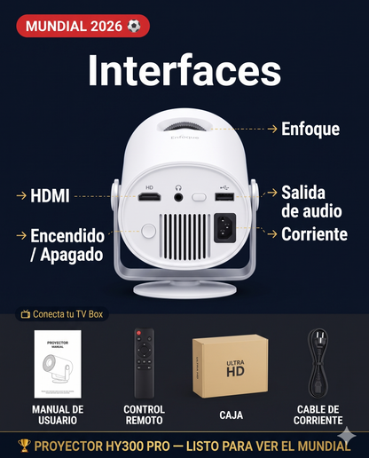 Disfruta del Mundial con el PROYECTOR HY300